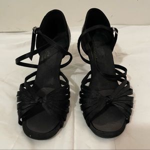 Gfranco Ladies Salsa Dance Heels - Black - size 7